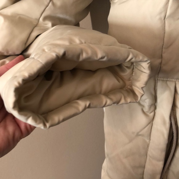 guess puffer coat size small in tan - Picture 6 of 8
